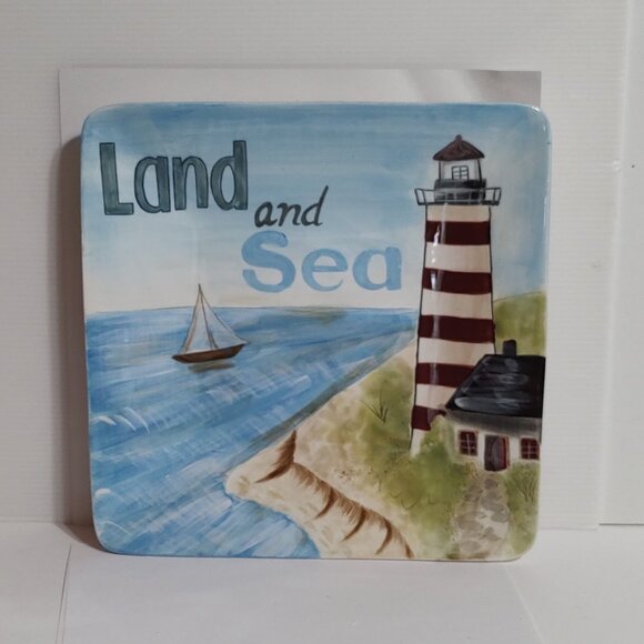 Kate McRostie - Certified International Dinner Plate - Land and Sea - Picture 1 of 2